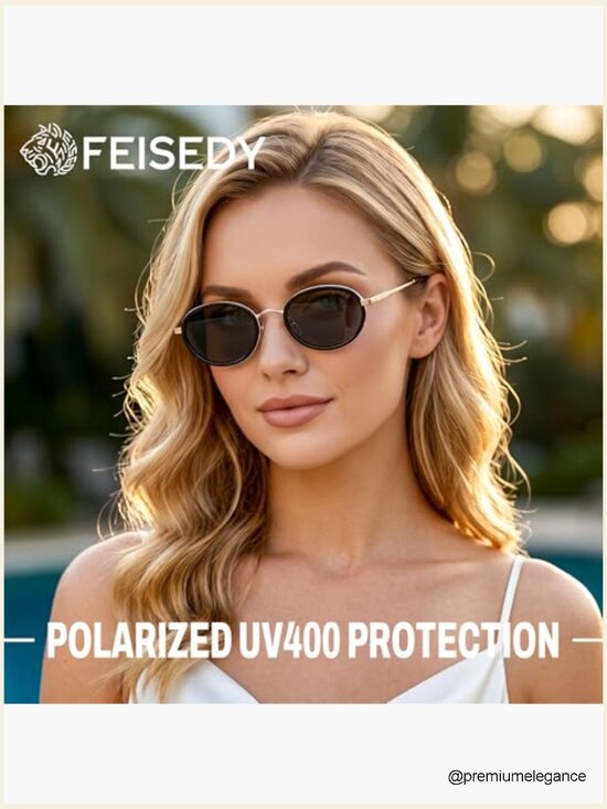 Polarized Oval Metal UV400 Protection Sunglasses Retro Vintage TR90 Shades main image 7